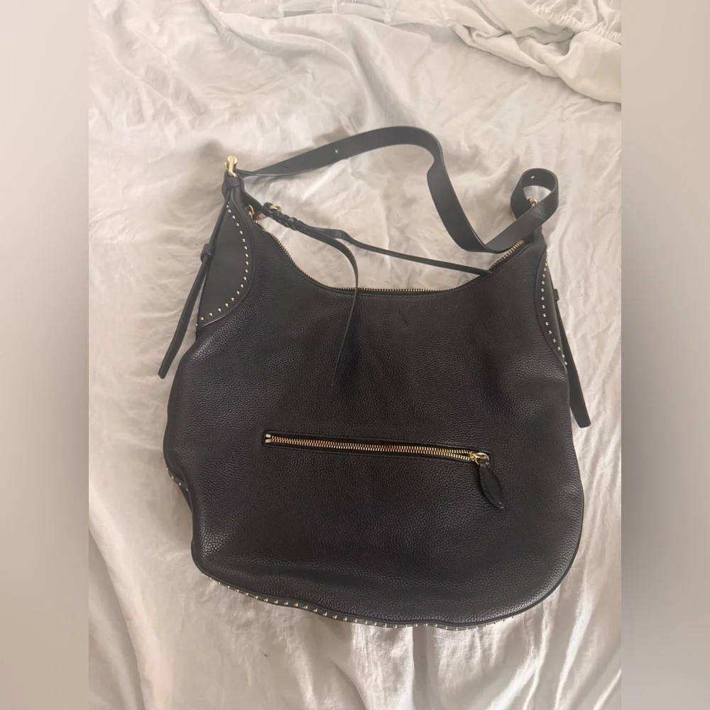 Rebecca Minkoff Black Leather Studded Shoulder Bag